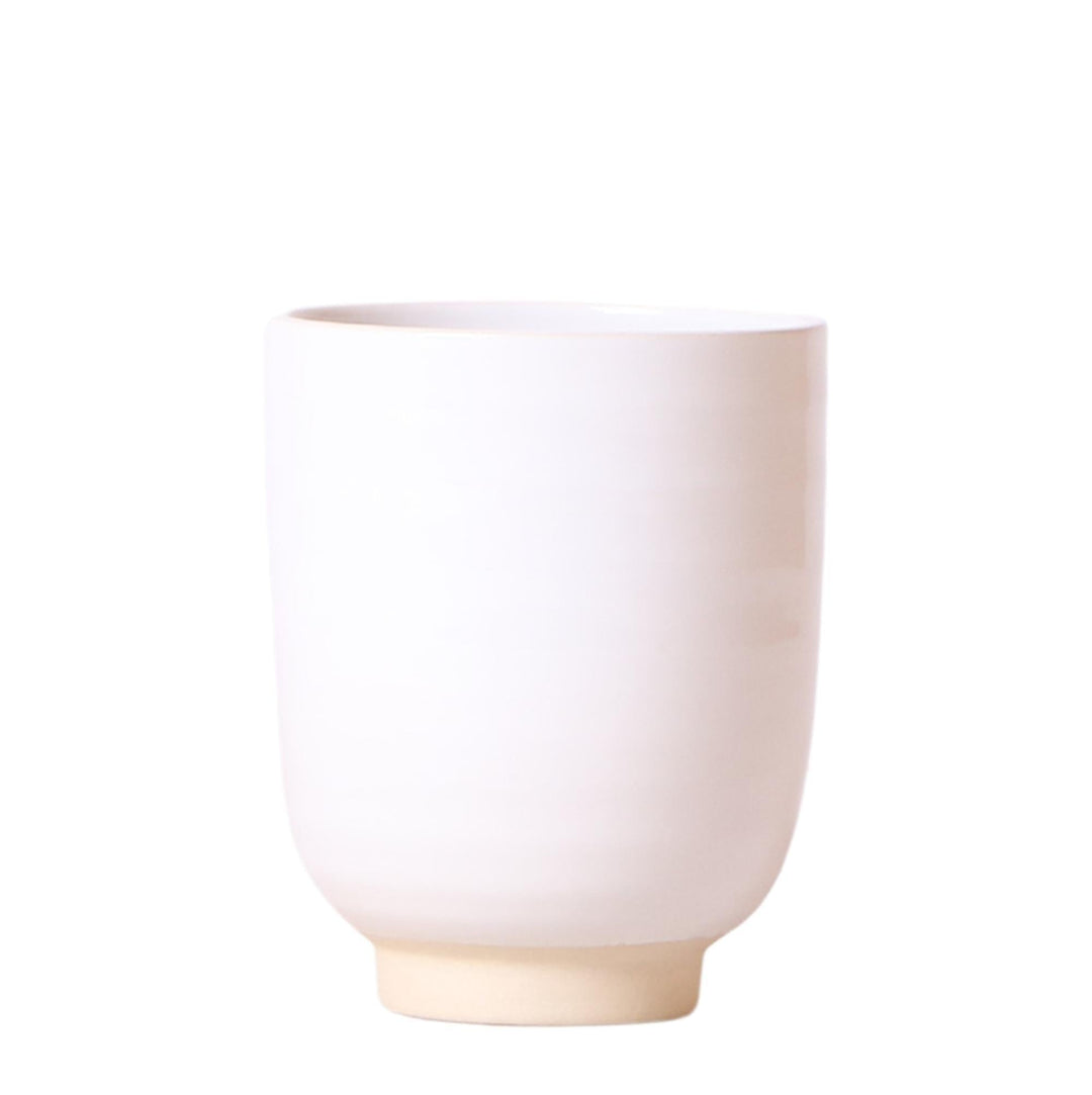 Kolibri Home | Blumentopf glasiert - Weißer Keramik-Ziertopf mit Glanz - Topfgröße Ø9cm-Plant-Botanicly